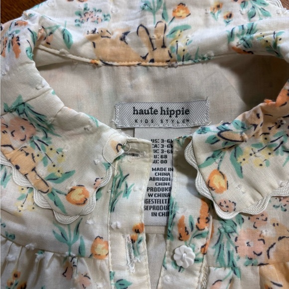 Haute hippie dress rabbits girls size 3-6 months - Picture 3 of 4